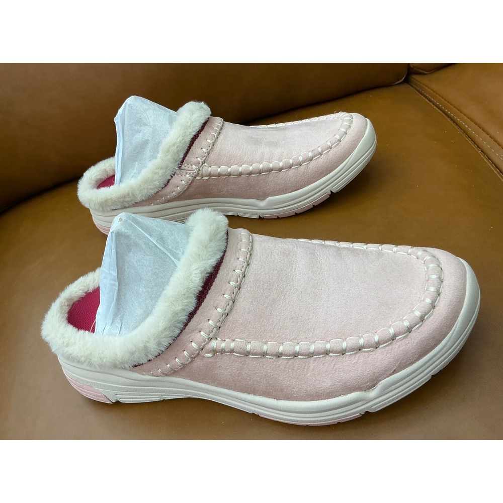 Ryka Ariana Mule Women 8 Pink Faux Fur Lined Slip On Clog Z1143